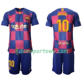 Koszulka FC Barcelona Lionel Messi 10 Dziecięcy Domowe Koszulki Piłkarskie 2019-2020 Krótki Rękaw